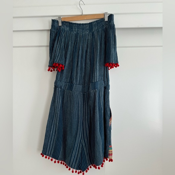 [Anthropologie] Pommed Off the Shoulder Romper - Picture 2 of 11